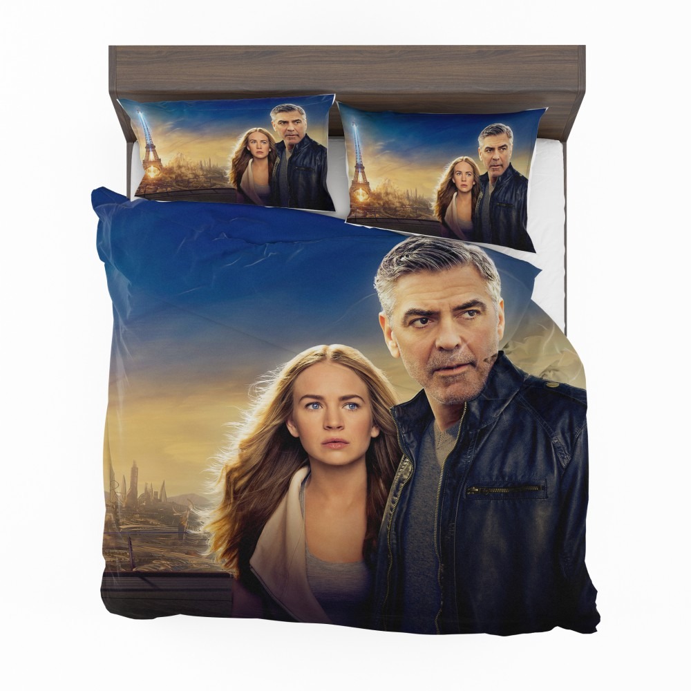 Alternative view of George Clooney & Brittany Robertson In Tomorrowland Movie Bedding Set - Custom Bedding Set