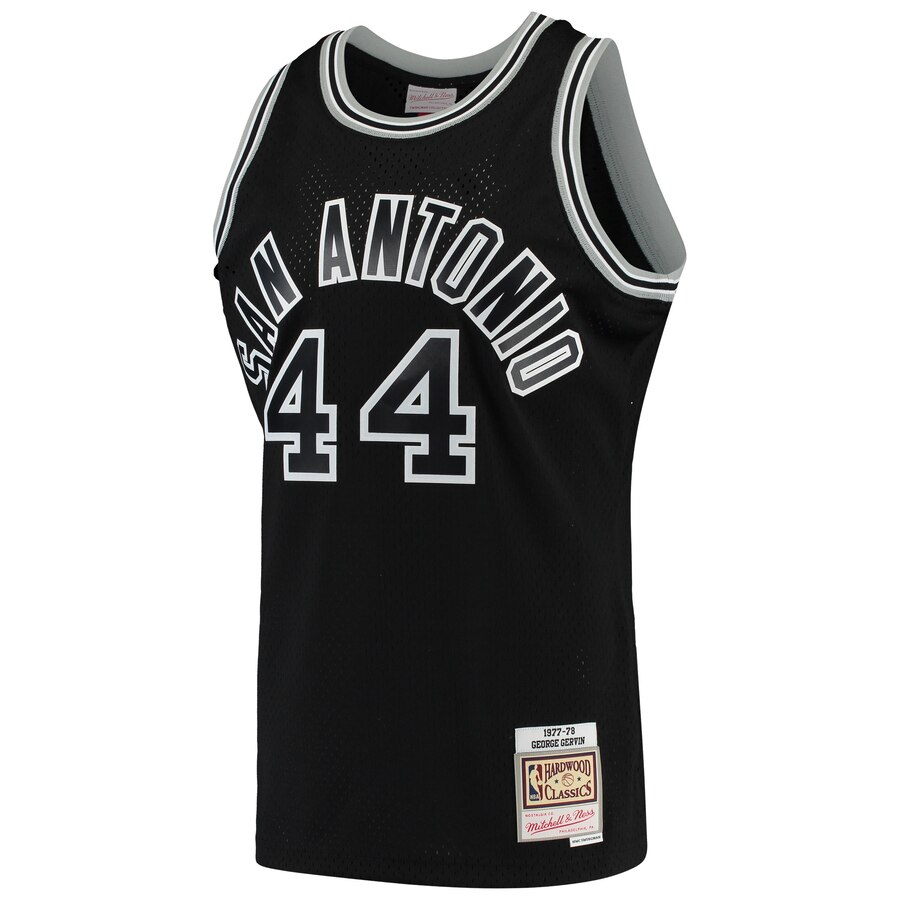 Alternative view of George Gervin San Antonio Spurs Mitchell & Ness 1977-78 Hardwood Classics Swingman Player Basketball Jersey - Black
