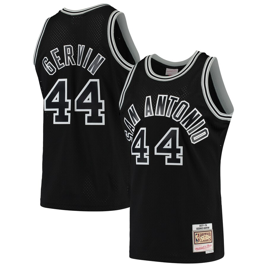 George Gervin San Antonio Spurs Mitchell & Ness 1977-78 Hardwood Classics Swingman Player Basketball Jersey - Black