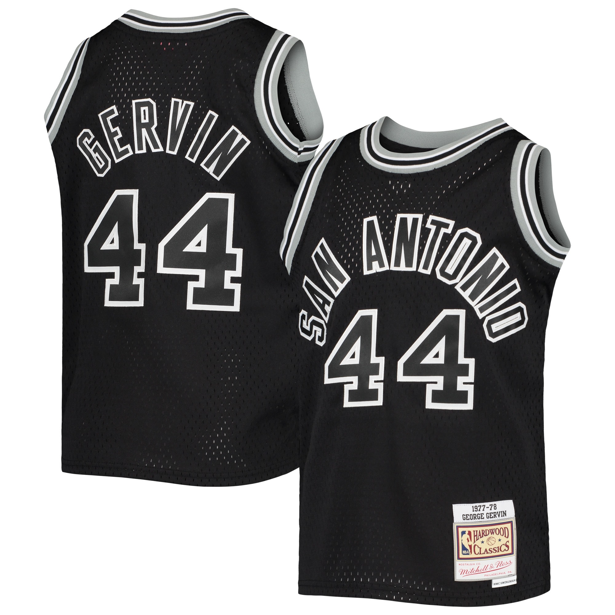 George Gervin San Antonio Spurs Mitchell & Ness Youth 1978/79 Hardwood Classics Swingman Basketball Jersey - Black