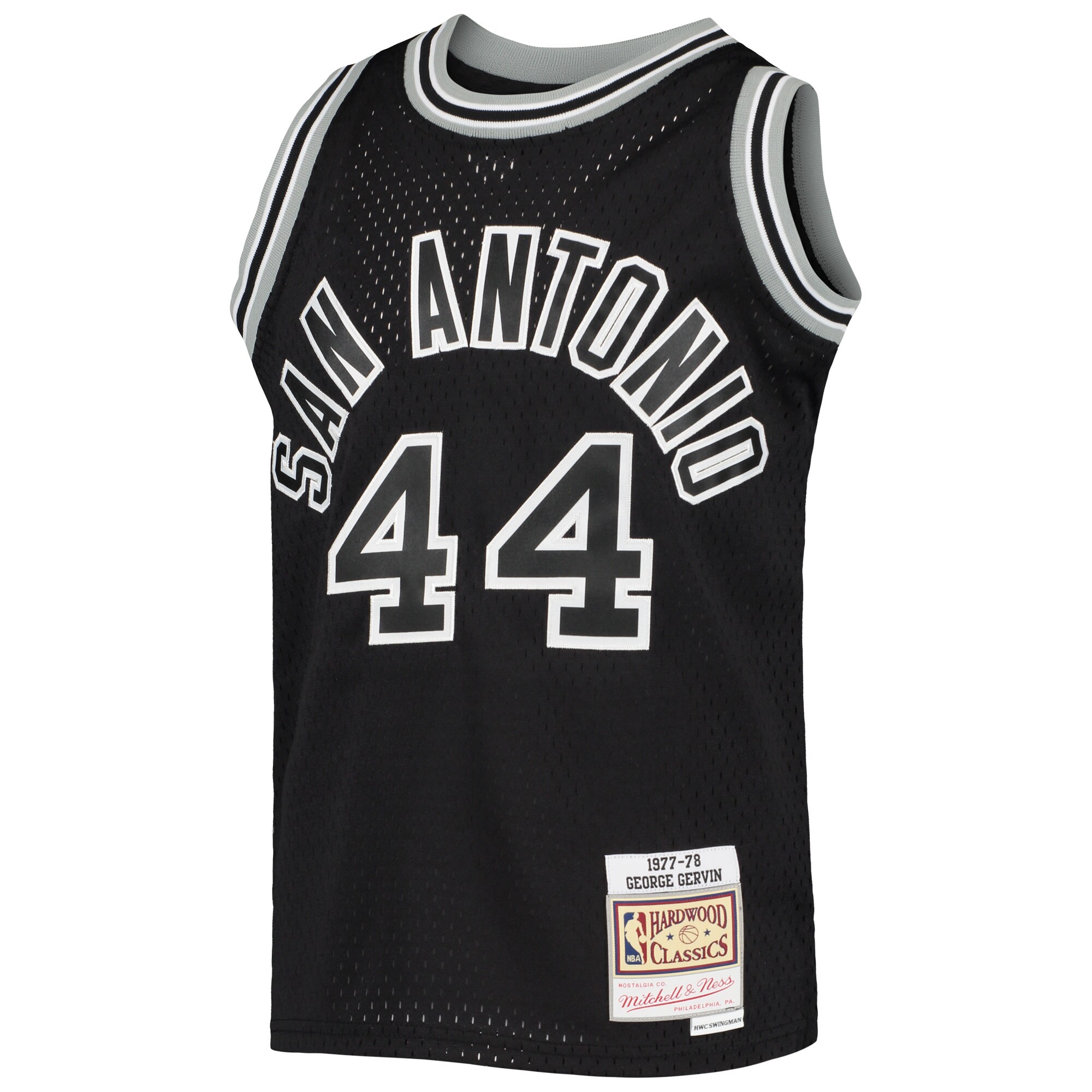 Alternative view of George Gervin San Antonio Spurs Mitchell & Ness Youth 1978/79 Hardwood Classics Swingman Basketball Jersey - Black