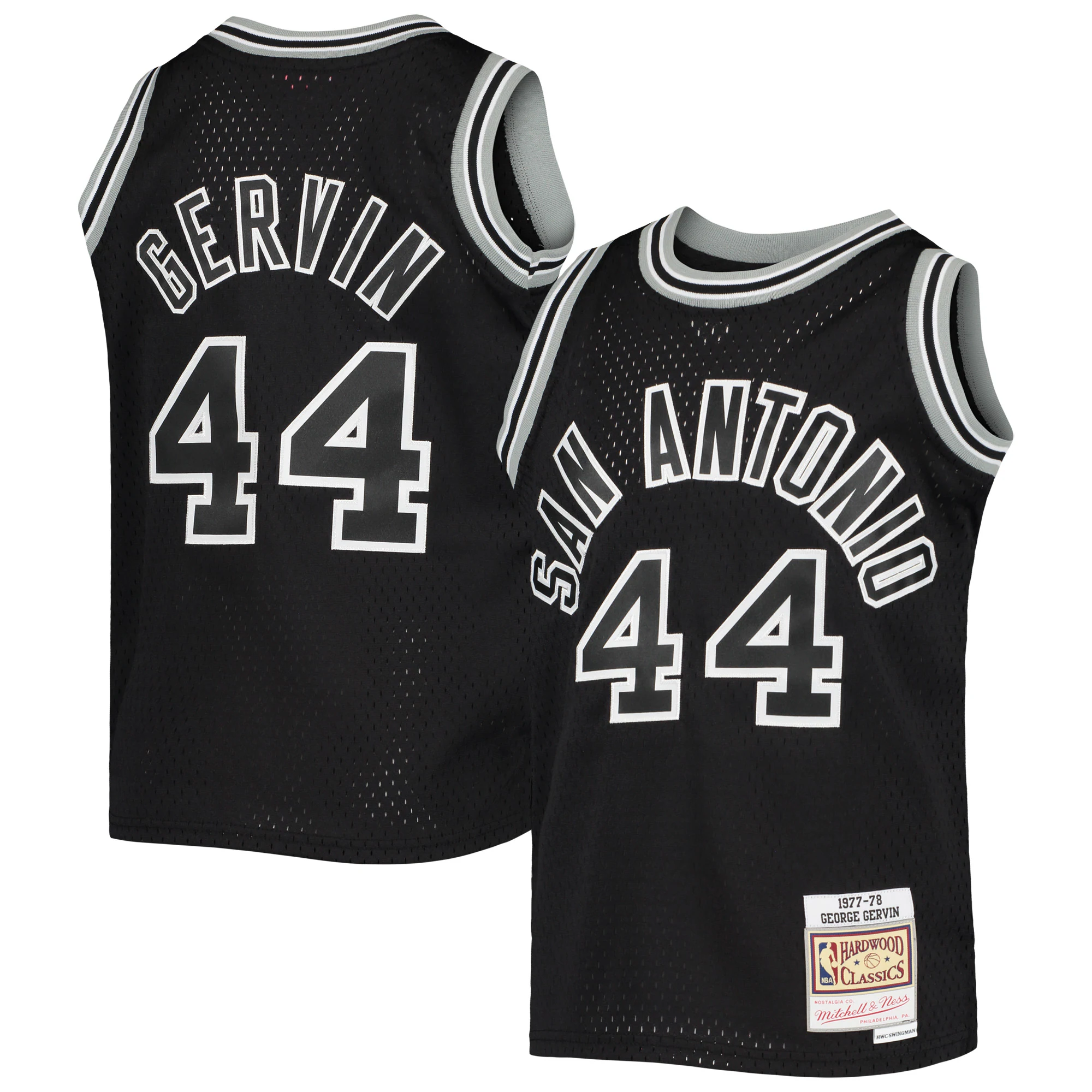 George Gervin San Antonio Spurs Mitchell & Ness Youth 1978/79 Hardwood Classics Swingman Basketball Jersey - Black