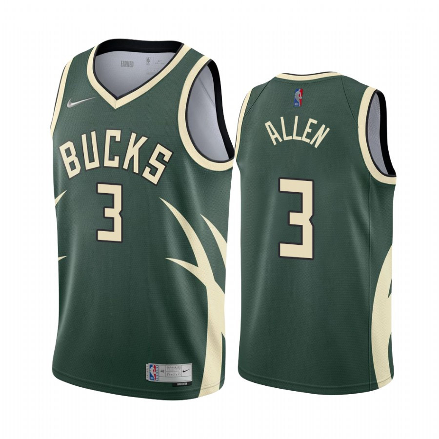 George Hill 3 Milwaukee Bucks Earned Edition Green Basketball Jersey - JS746 