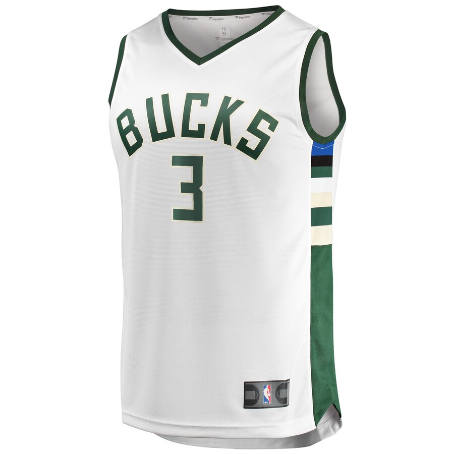 Alternative view of George Hill Milwaukee Bucks Fanatics Branded Fast Break Replica Player Basketball Jersey - Association Edition - White