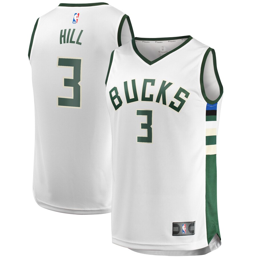 George Hill Milwaukee Bucks Fanatics Branded Fast Break Replica Player Basketball Jersey - Association Edition - White