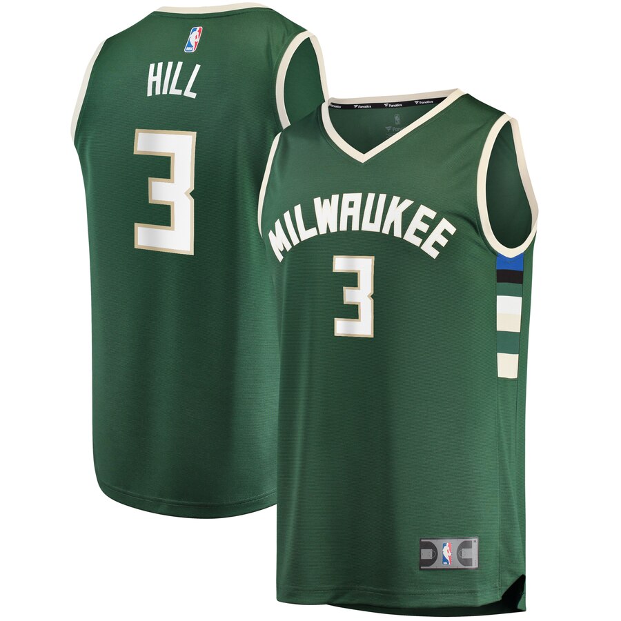 George Hill Milwaukee Bucks Fanatics Branded Youth Fast Break Replica Player Basketball Jersey - Icon Edition - Hunter Green