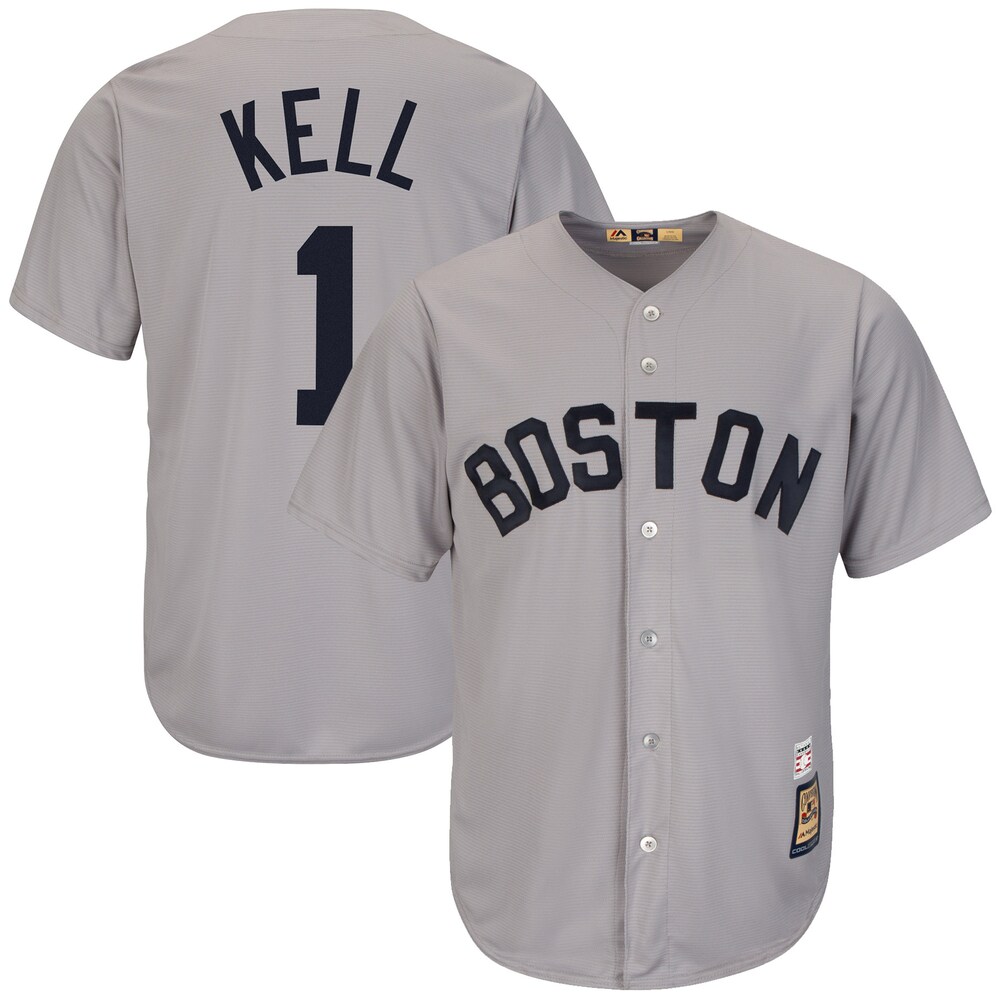 George Kell Boston Red Sox Majestic Cooperstown Collection Cool Base Player Baseball Jersey - Gray