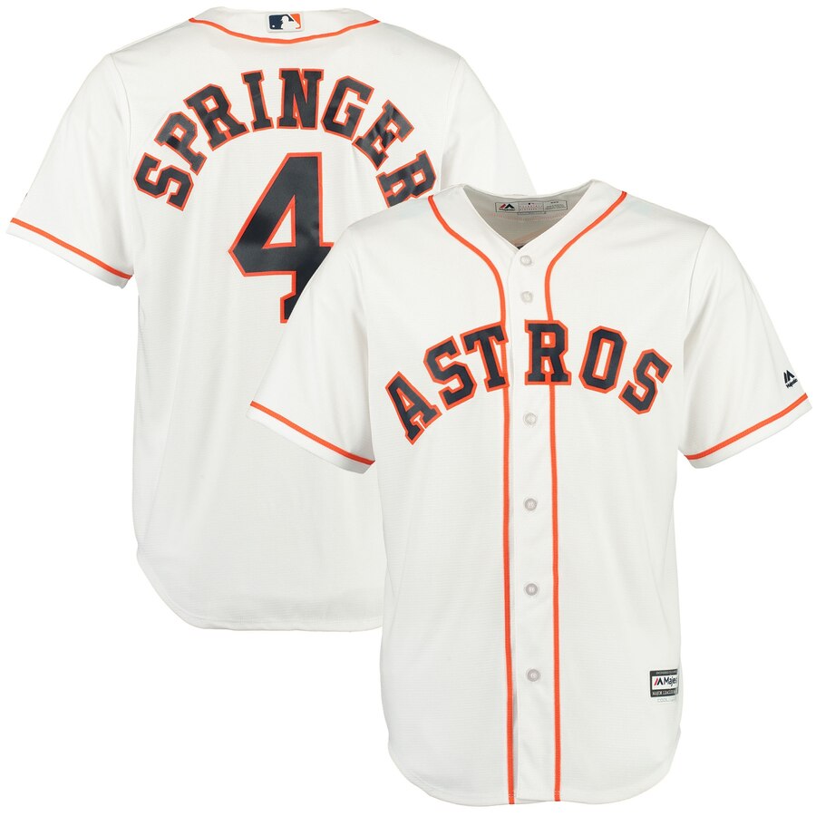 George Springer Houston Astros Majestic Official Cool Base Player Jersey – White