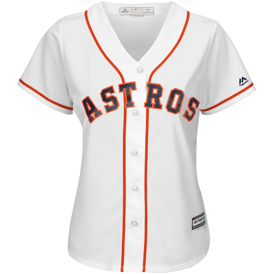 Alternative view of George Springer Houston Astros Majestic Women's Team Cool Base Player Baseball Jersey - White