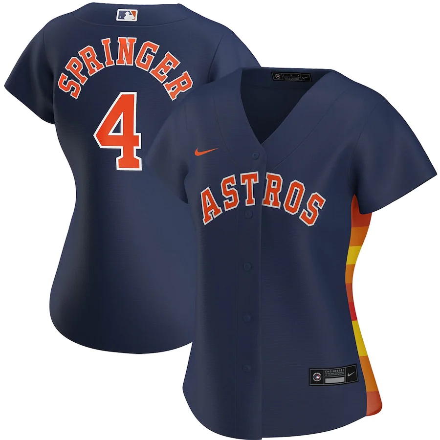 George Springer Houston Astros Women's Alternate 2020 Replica Player Baseball Jersey ÃƒÂ¢Ã¢â€šÂ¬Ã¢â‚¬Å“ Navy