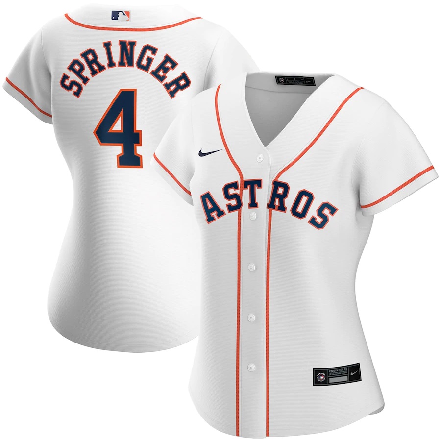 George Springer Houston Astros Women's Home 2020 Replica Player Baseball Jersey ÃƒÂ¢Ã¢â€šÂ¬Ã¢â‚¬Å“ White