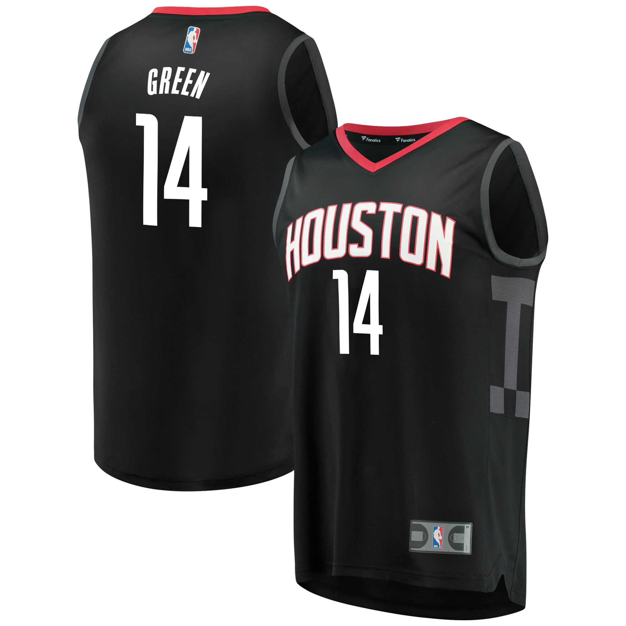 Gerald Green Houston Rockets Fanatics Branded Fast Break Replica Player Basketball Jersey Black – Statement Edition