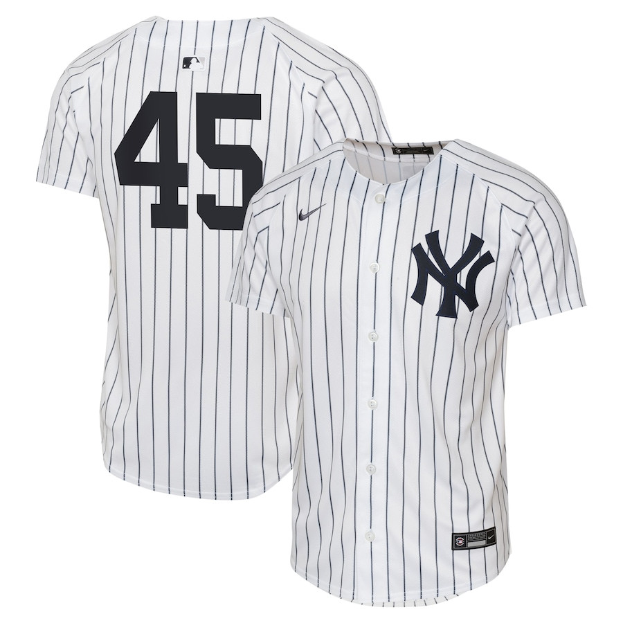 Gerrit Cole 45 New York Yankees Home Limited YOUTH Baseball Jersey - White 
