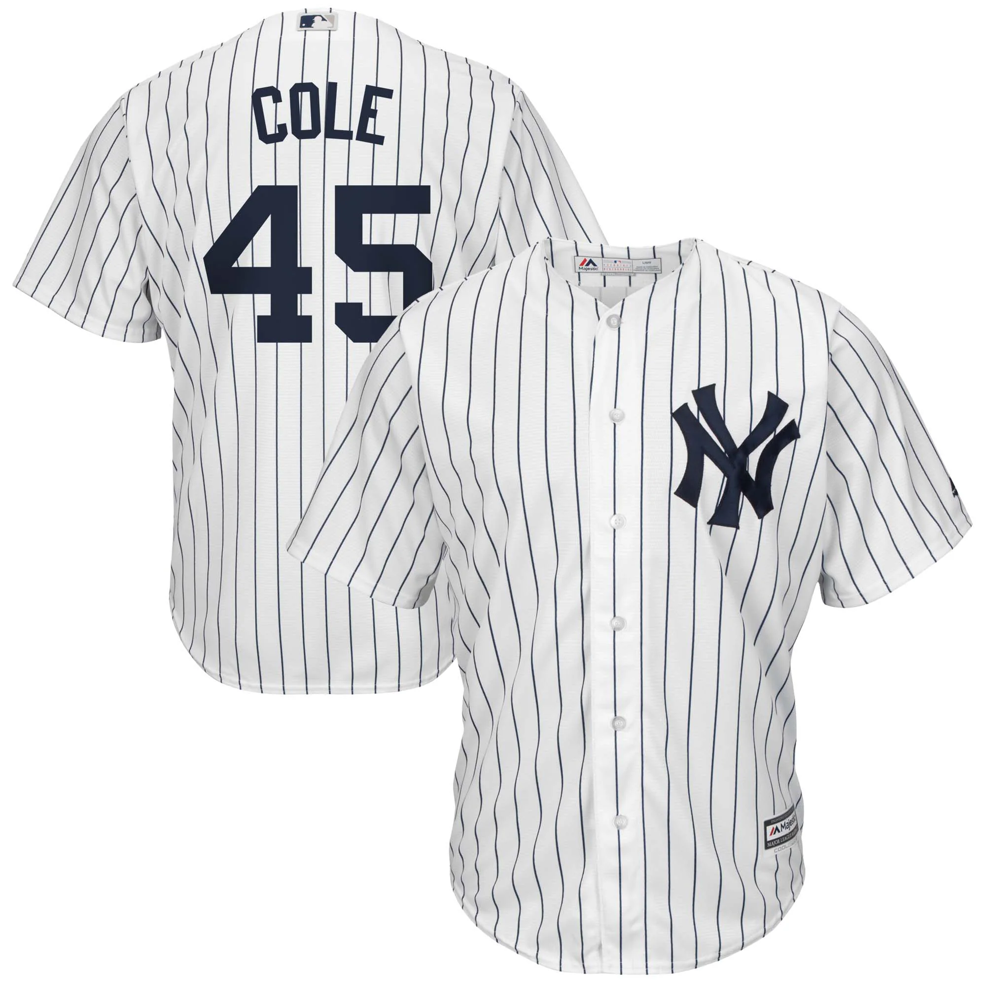 Gerrit Cole New York Yankees Big & Tall Replica Player Baseball Jersey – White/navy