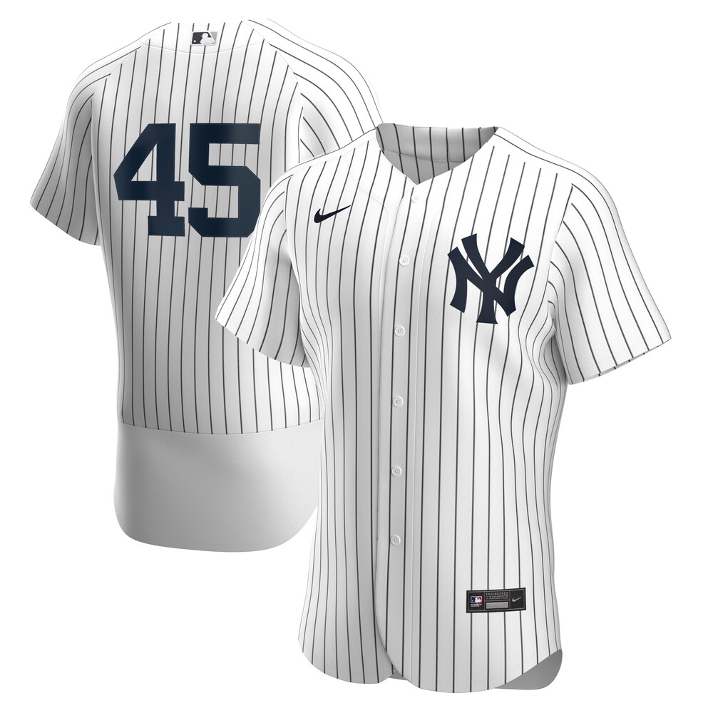 Gerrit Cole New York Yankees Home 2020 Player Baseball Jersey - White/navy