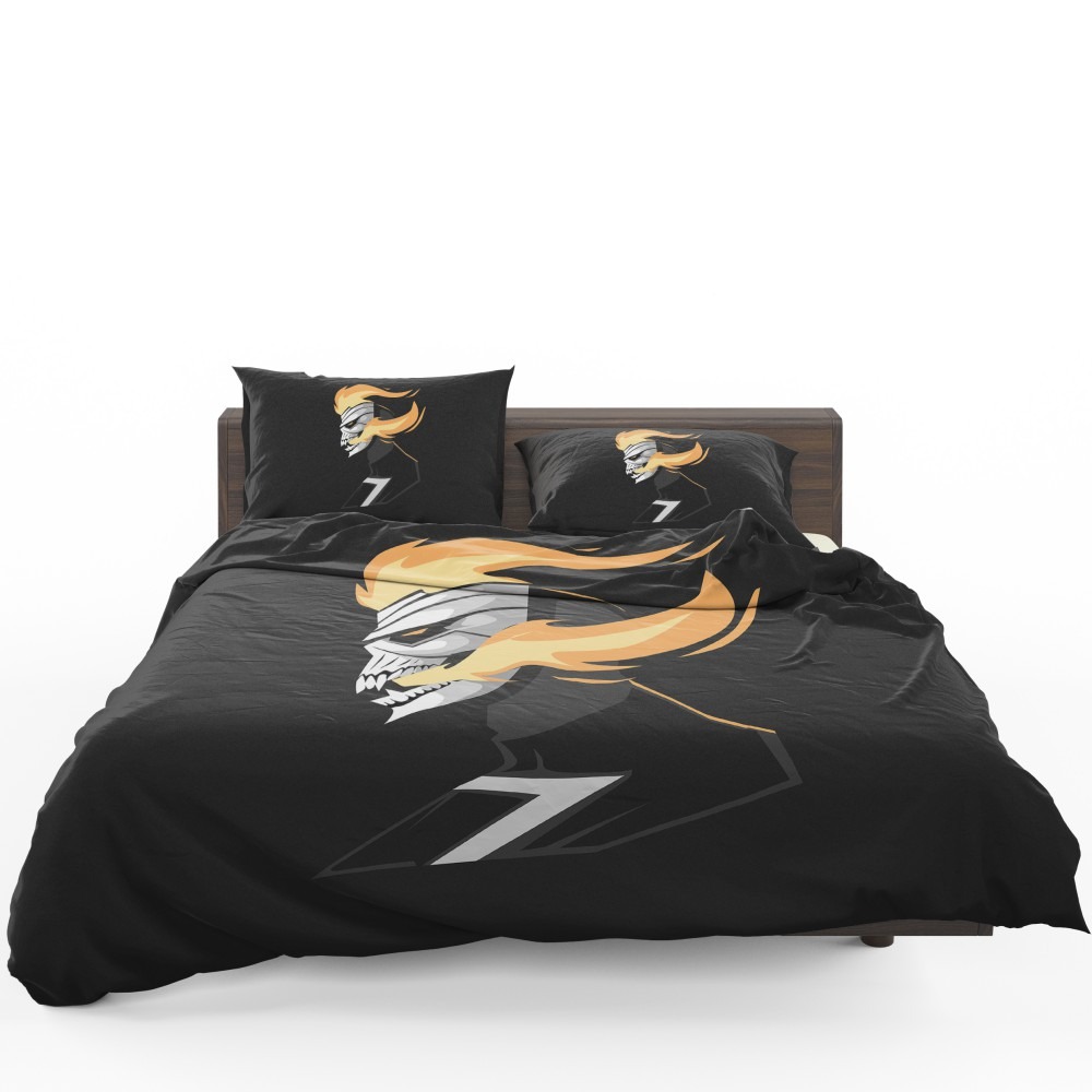 Ghost Rider Movie Fire Minimalist Skull Teeth Bedding Set - Custom Bedding Set
