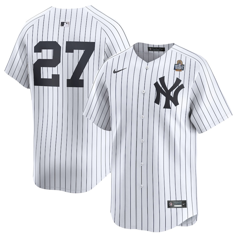 Giancarlo Stanton 27 New York Yankees 2024 World Series Home Limited Men Baseball Jersey - White 