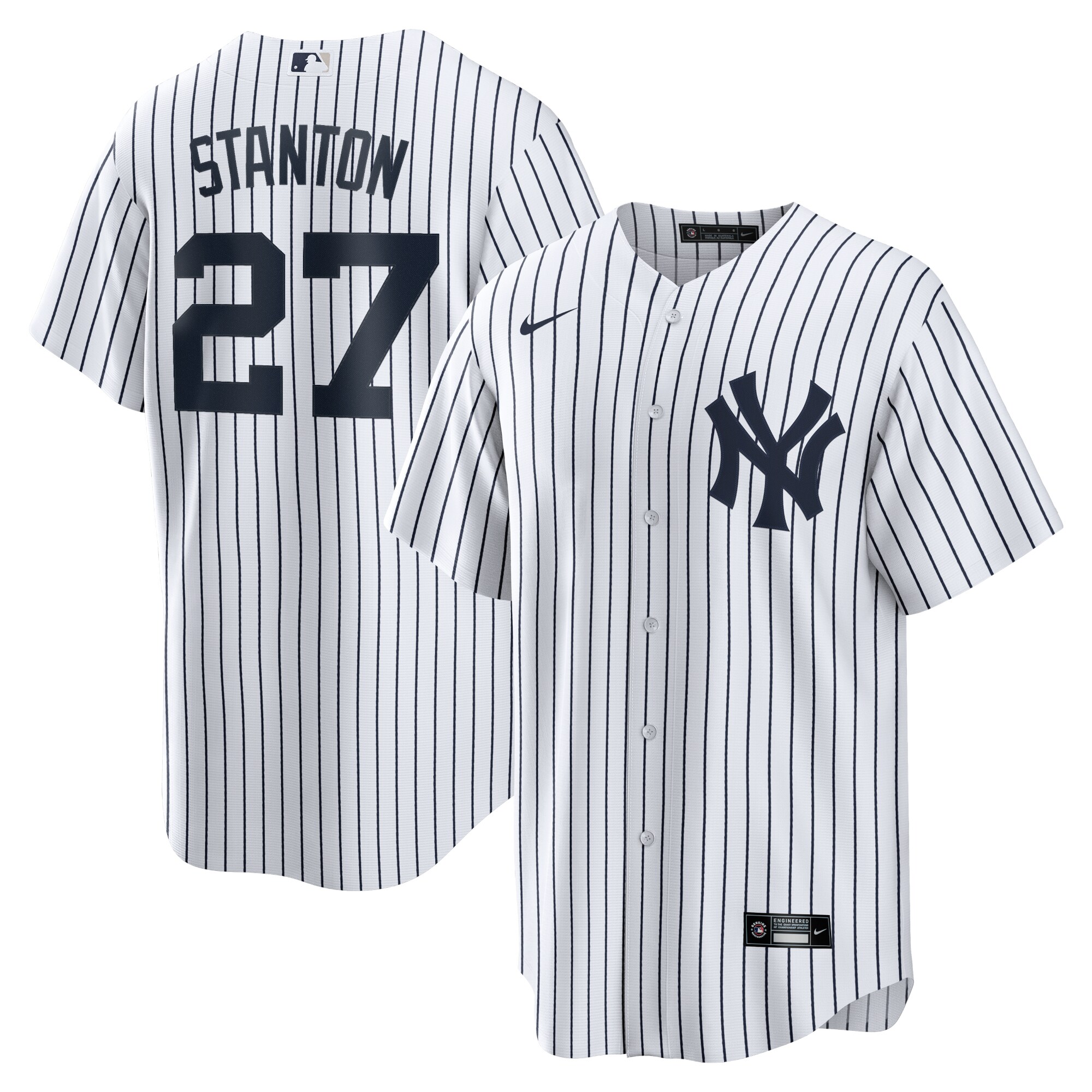Giancarlo Stanton New York Yankees Home Replica Player Name Baseball Jersey – White