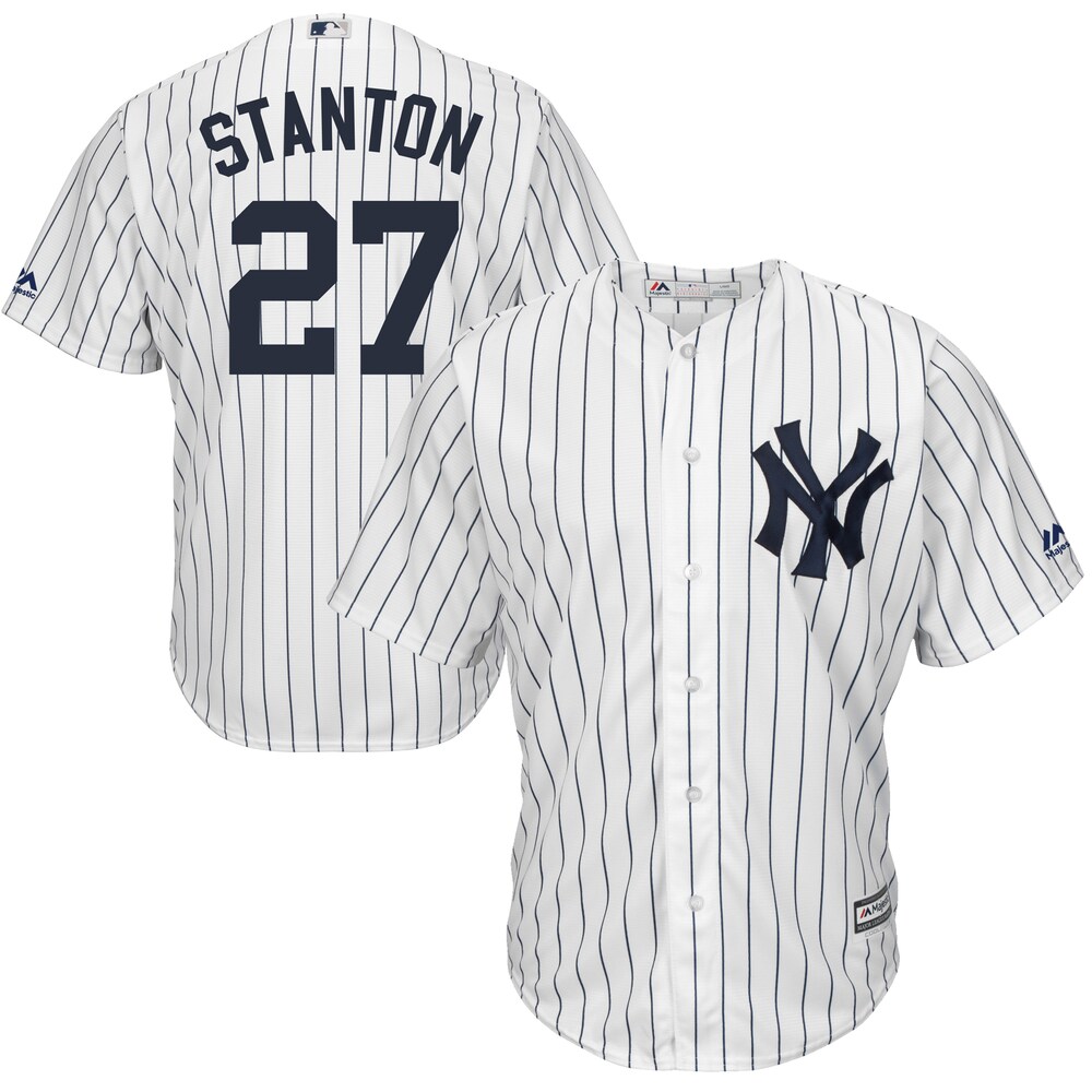 Giancarlo Stanton New York Yankees Majestic Cool Base Player Baseball Jersey - White Color