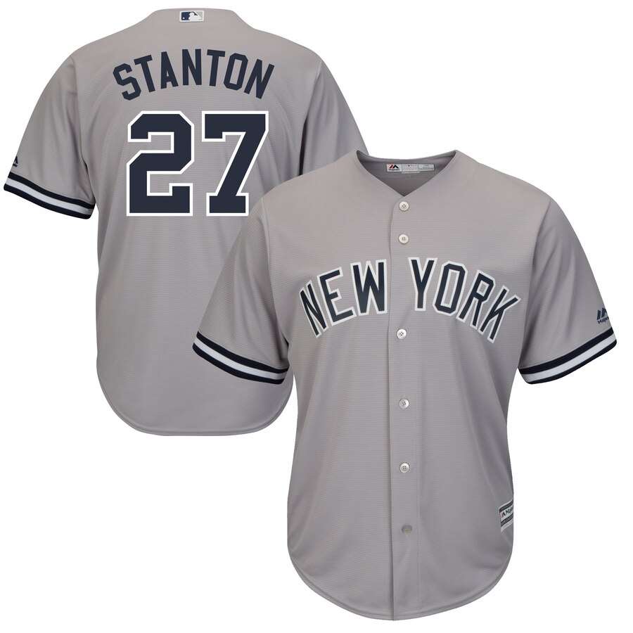 Giancarlo Stanton New York Yankees Majestic Cool Base Replica Player Baseball Jersey - Gray