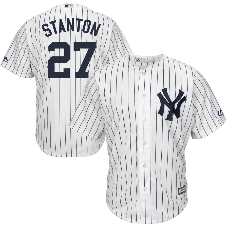 Giancarlo Stanton New York Yankees Majestic Cool Base Replica Player Baseball Jersey - White