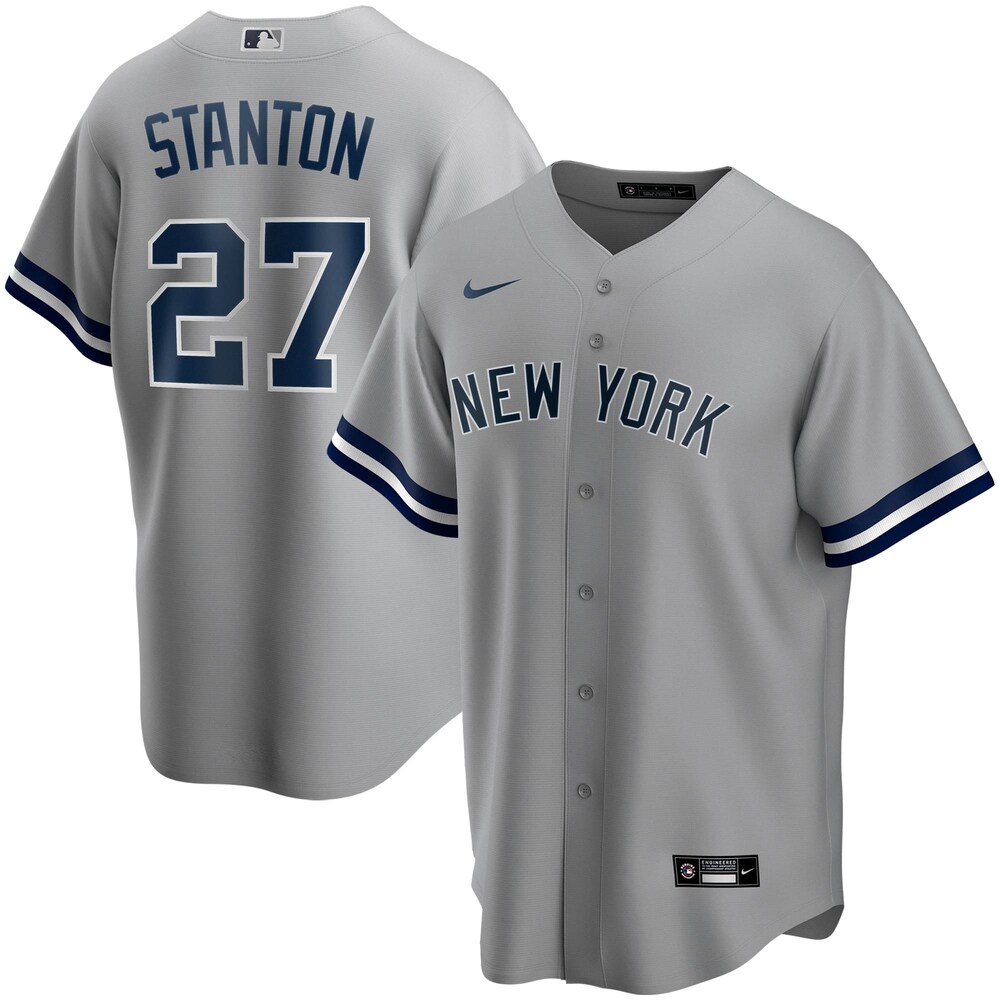 Giancarlo Stanton New York Yankees Road 2020 Player Name Baseball Jersey - Gray