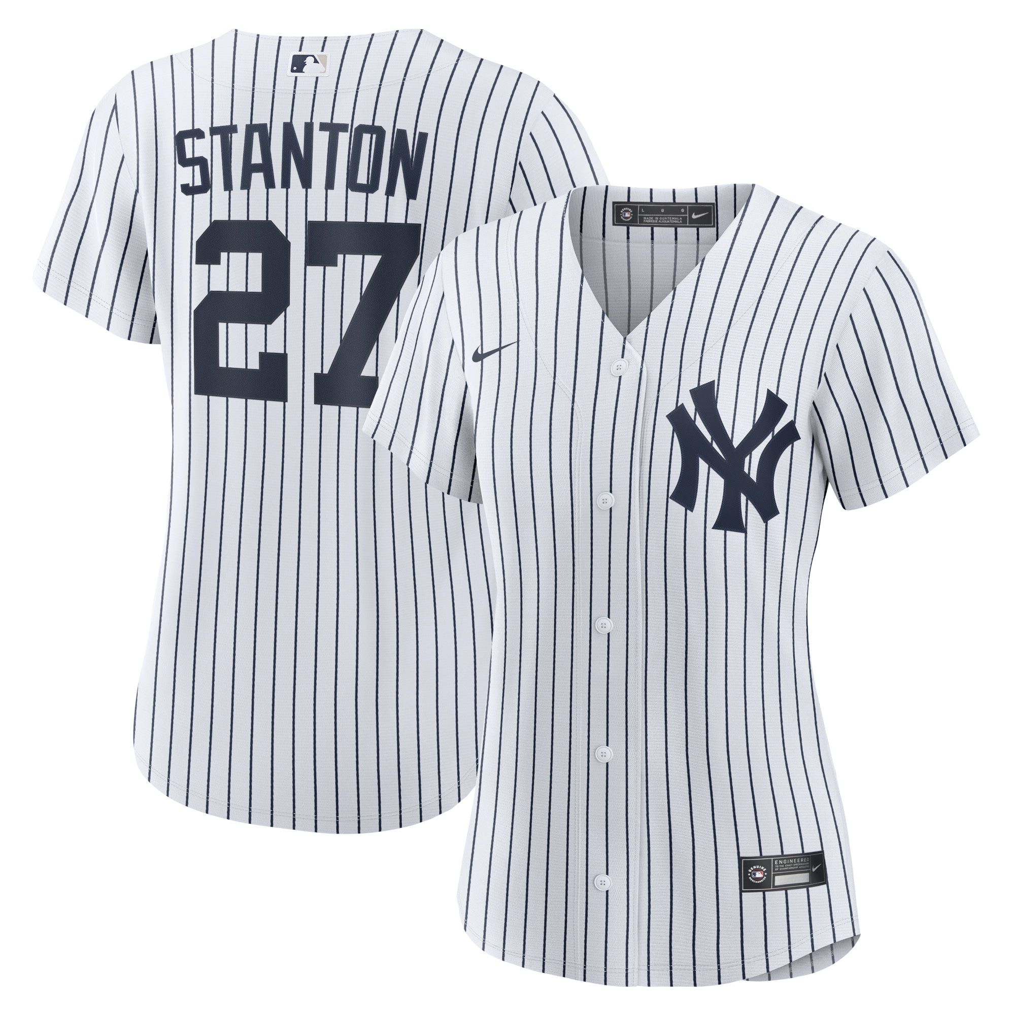 Giancarlo Stanton New York Yankees Women’s Home Replica Player Baseball Jersey – White