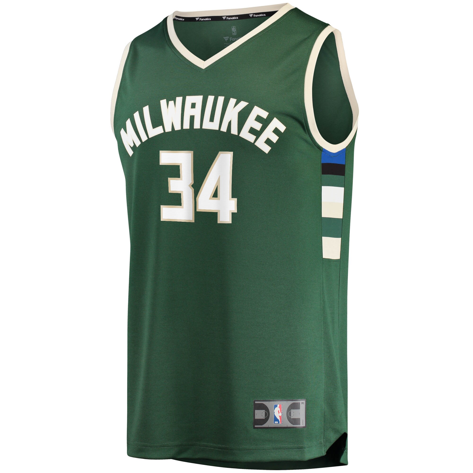 Alternative view of Giannis Antetokounmpo Milwaukee Bucks Fanatics Big & Tall Fast Break Player Basketball Jersey - Hunter Green - Icon Edition