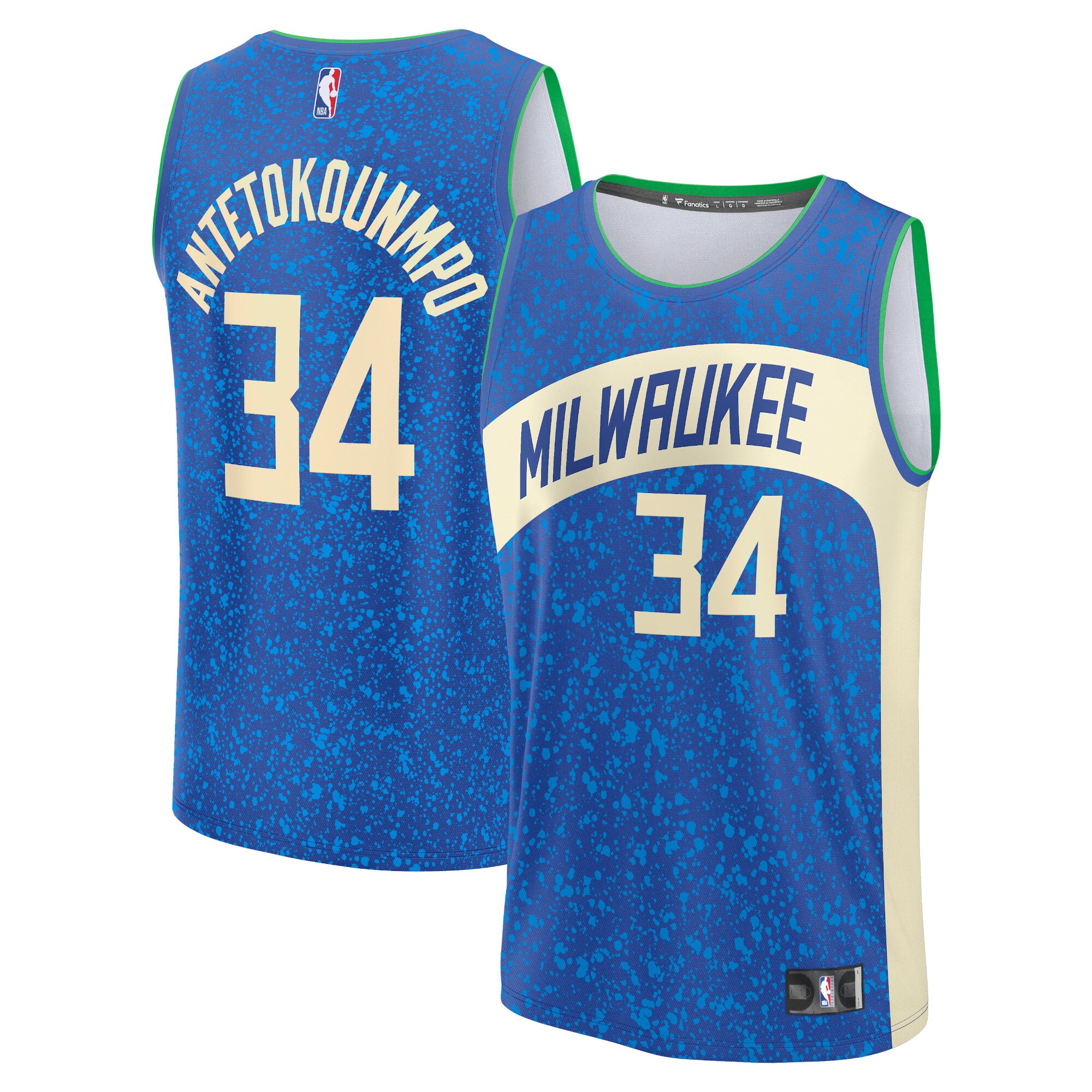 Giannis Antetokounmpo Milwaukee Bucks Fanatics Fast Break Basketball Jersey - Royal - City Edition