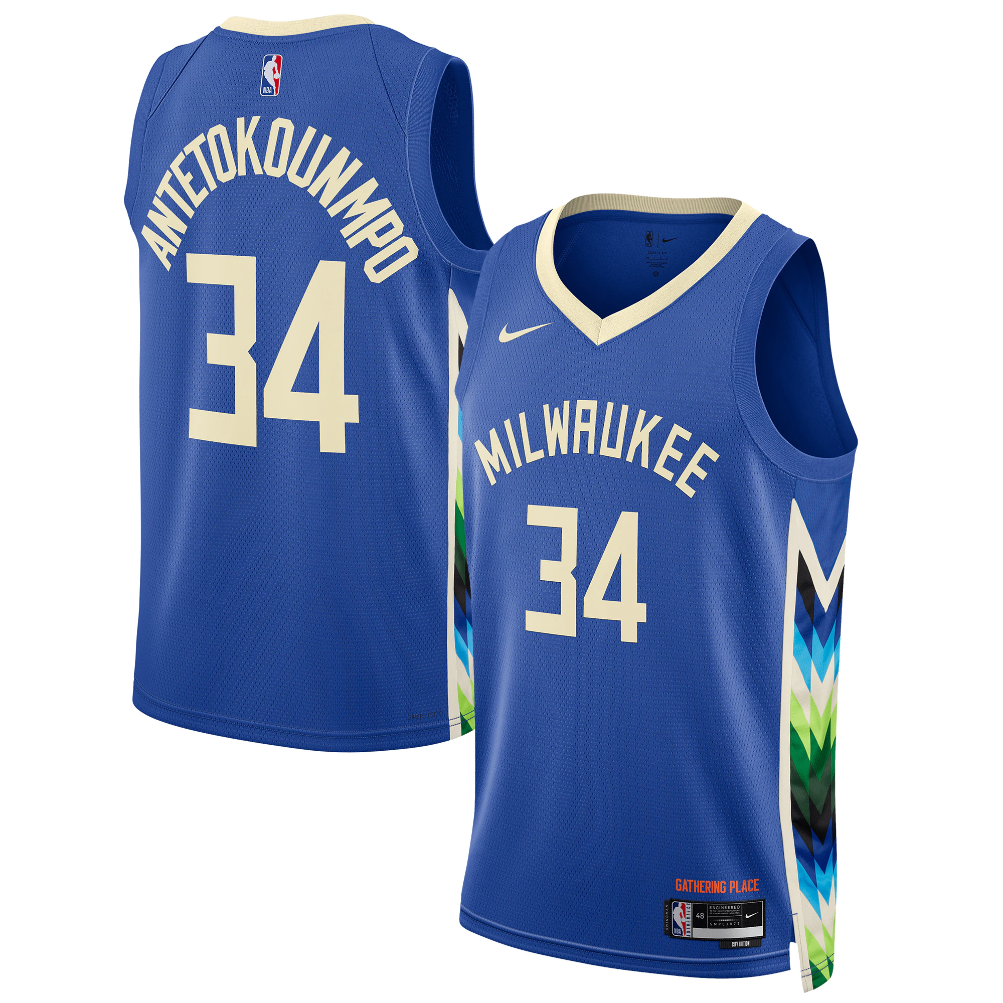 Giannis Antetokounmpo Milwaukee Bucks Unisex 2022/23 Swingman Basketball Jersey - City Edition - Royal