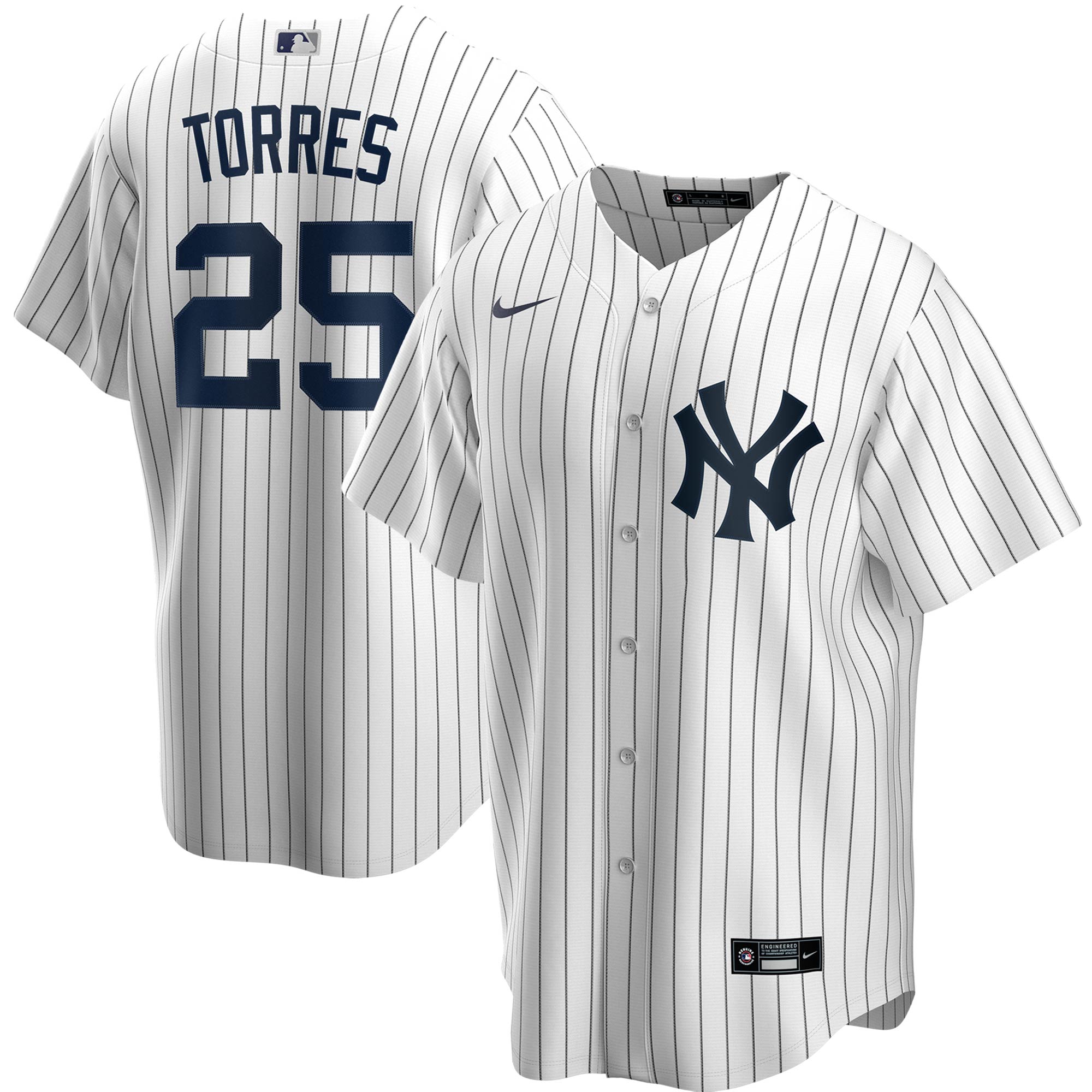 Gleyber Torres New York Yankees Home Replica Player Name Baseball Jersey - White