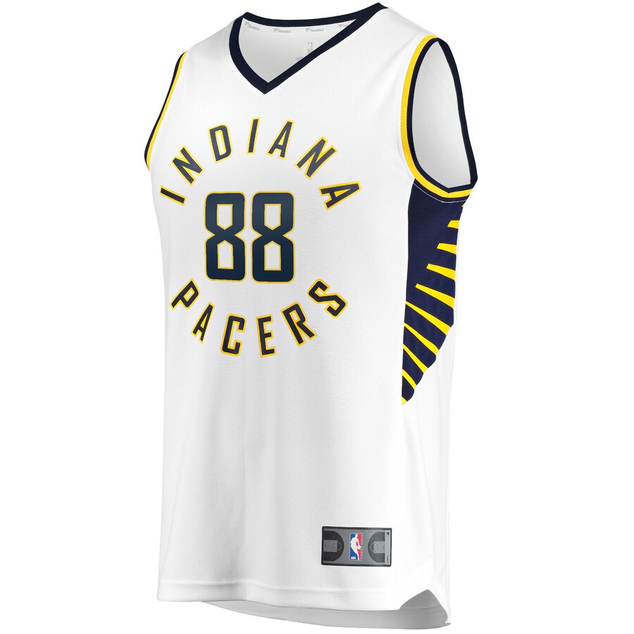 Alternative view of Goga Bitadze Indiana Pacers Fanatics Branded Fast Break Player Replica Basketball Jersey – Association Edition – White
