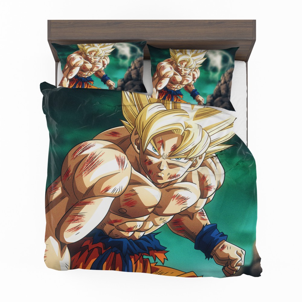 Alternative view of Goku Super Saiyan Dragon Ball Anime Bedding Set - Custom Bedding Set
