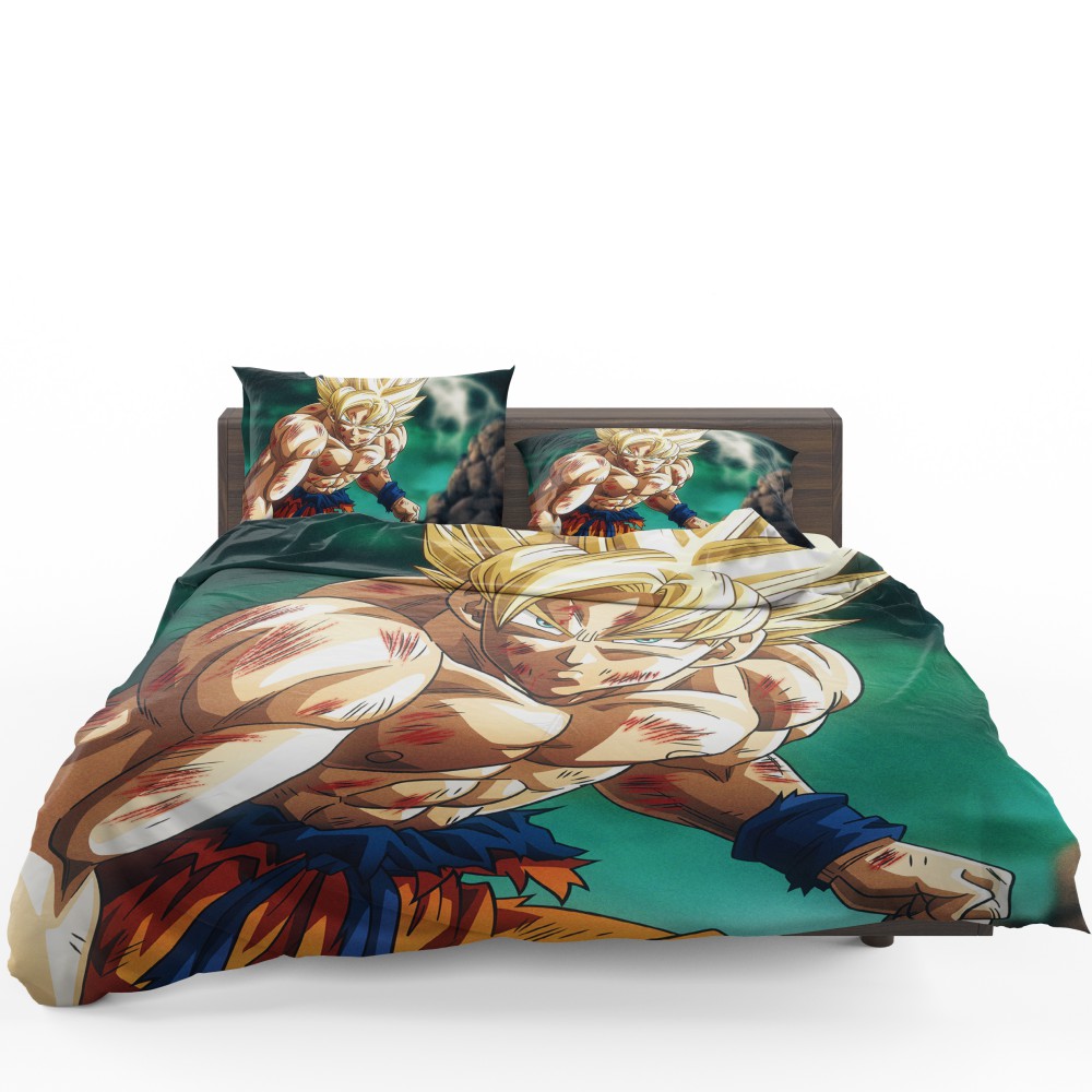 Goku Super Saiyan Dragon Ball Anime Bedding Set - Custom Bedding Set