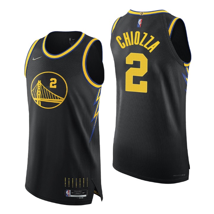 Golden State Warriors 2021-22 Nba 75th Chris Chiozza Authentic Basketball Jersey City