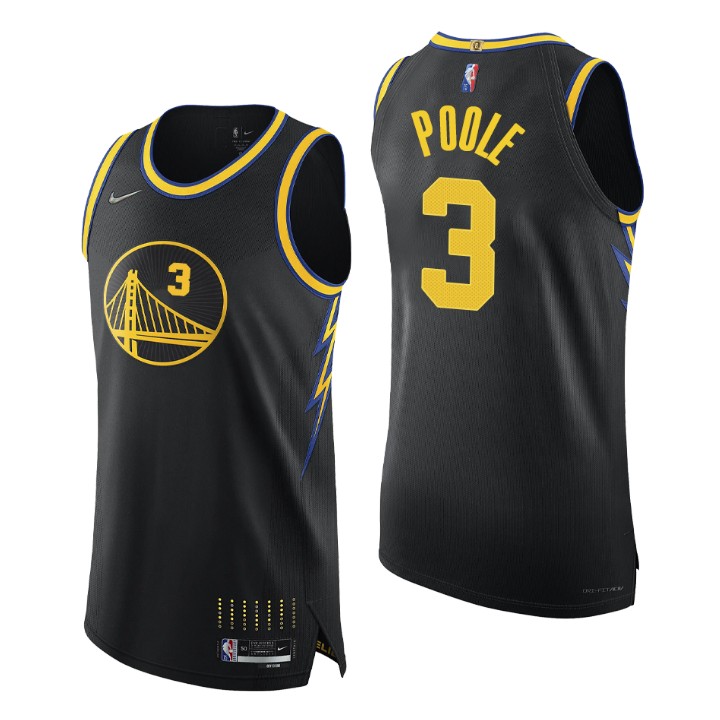 Golden State Warriors 2021-22 Nba 75th Jordan Poole Authentic Basketball Jersey City