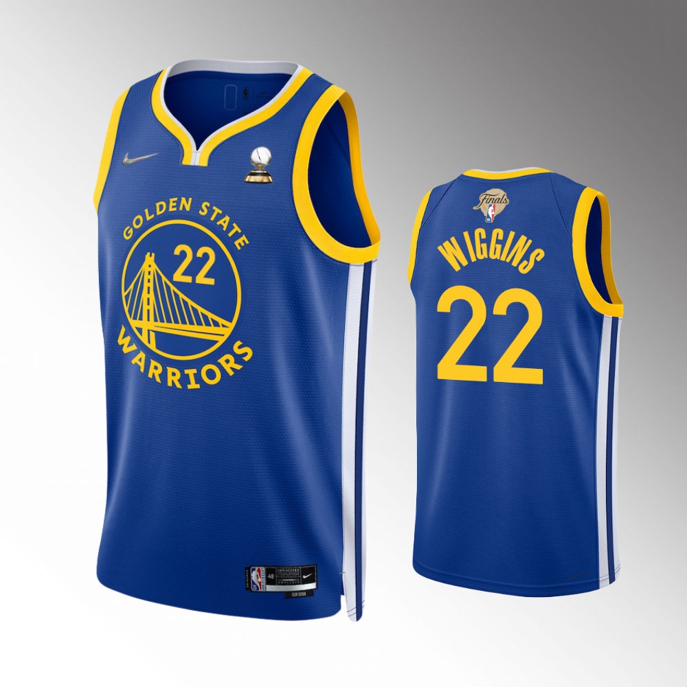 Golden State Warriors 2022 Western Conference Champions Andrew Wiggins Royal Icon Edition Swingman Basketball Jersey