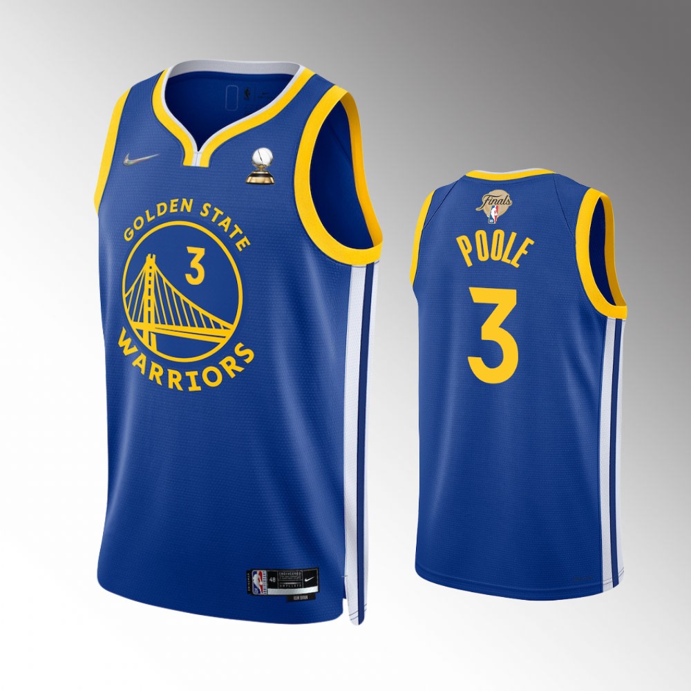 Golden State Warriors 2022 Western Conference Champions Jordan Poole Royal Icon Edition Swingman Basketball Jersey