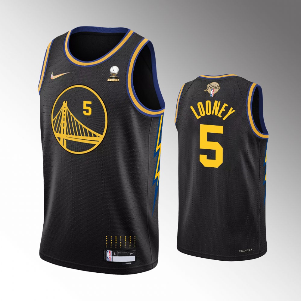 Golden State Warriors 2022 Western Conference Champions Kevon Looney Black City Edition Swingman Basketball Jersey