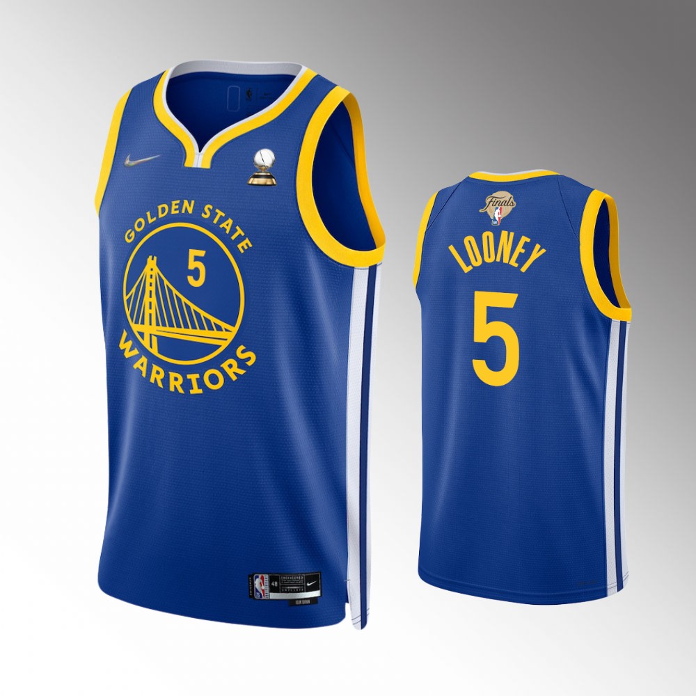 Golden State Warriors 2022 Western Conference Champions Kevon Looney Royal Icon Edition Swingman Basketball Jersey
