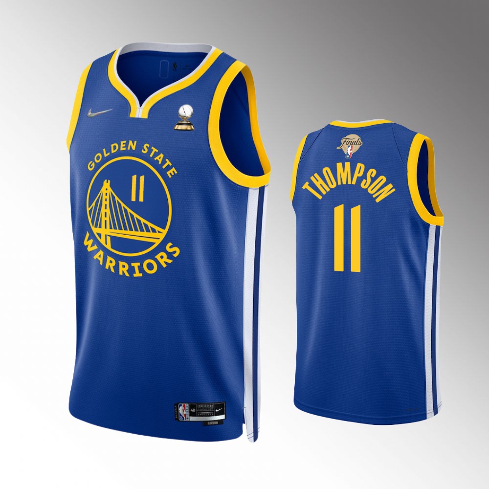 Golden State Warriors 2022 Western Conference Champions Klay Thompson Royal Icon Edition Swingman Basketball Jersey