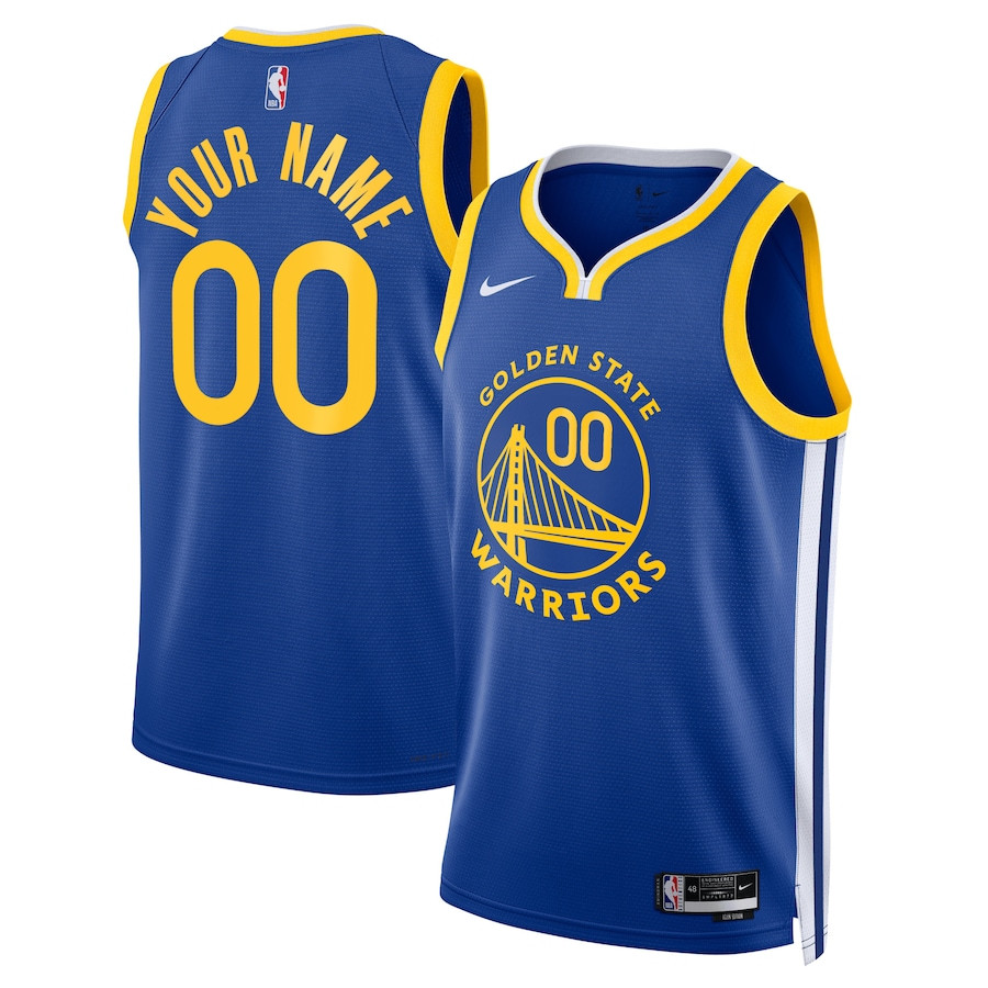 Golden State Warriors 2023/24 Icon Swingman Custom Men Basketball Jersey - Royal - JS776 