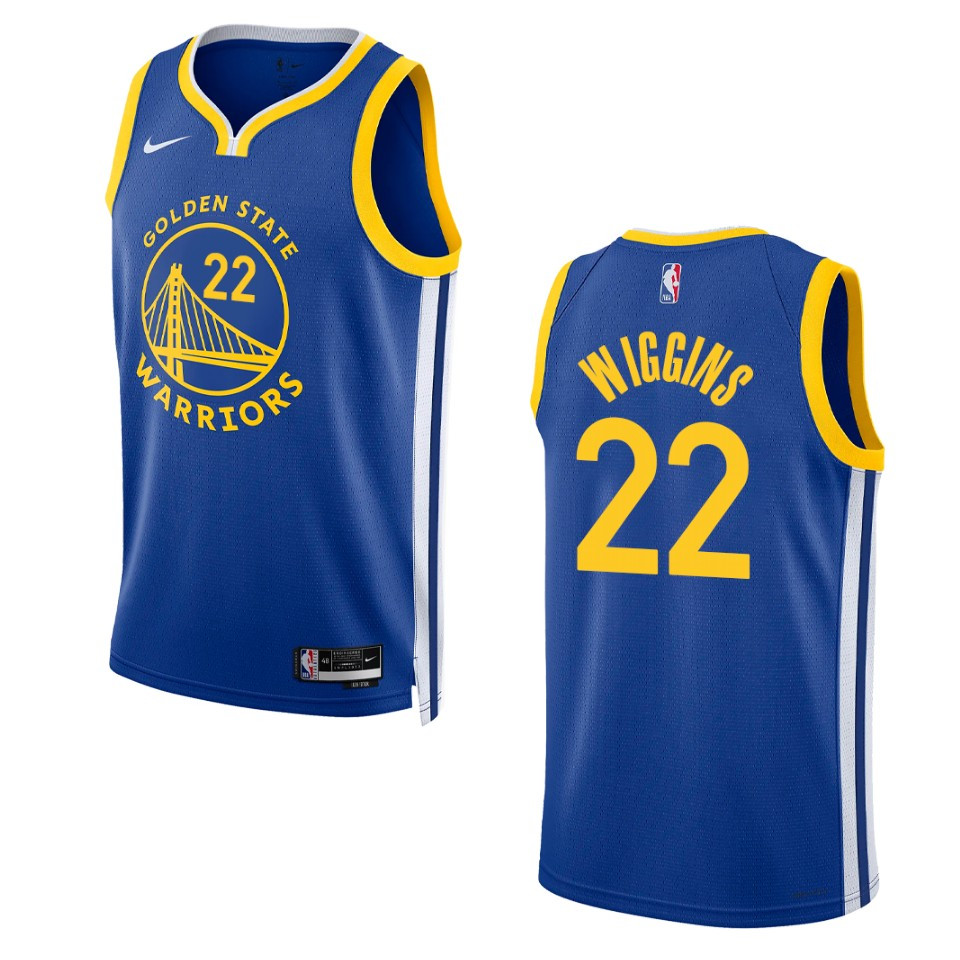 Golden State Warriors Andrew Wiggins 2022-23 Icon Edition Royal Swingman Basketball Jersey