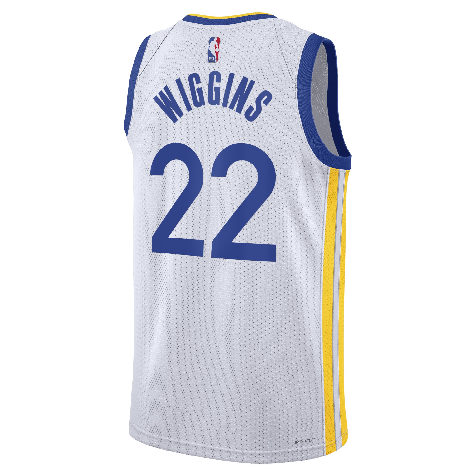 Alternative view of Golden State Warriors Association Edition Swingman Basketball Jersey - White - Andrew Wiggins - Unisex - JS589 