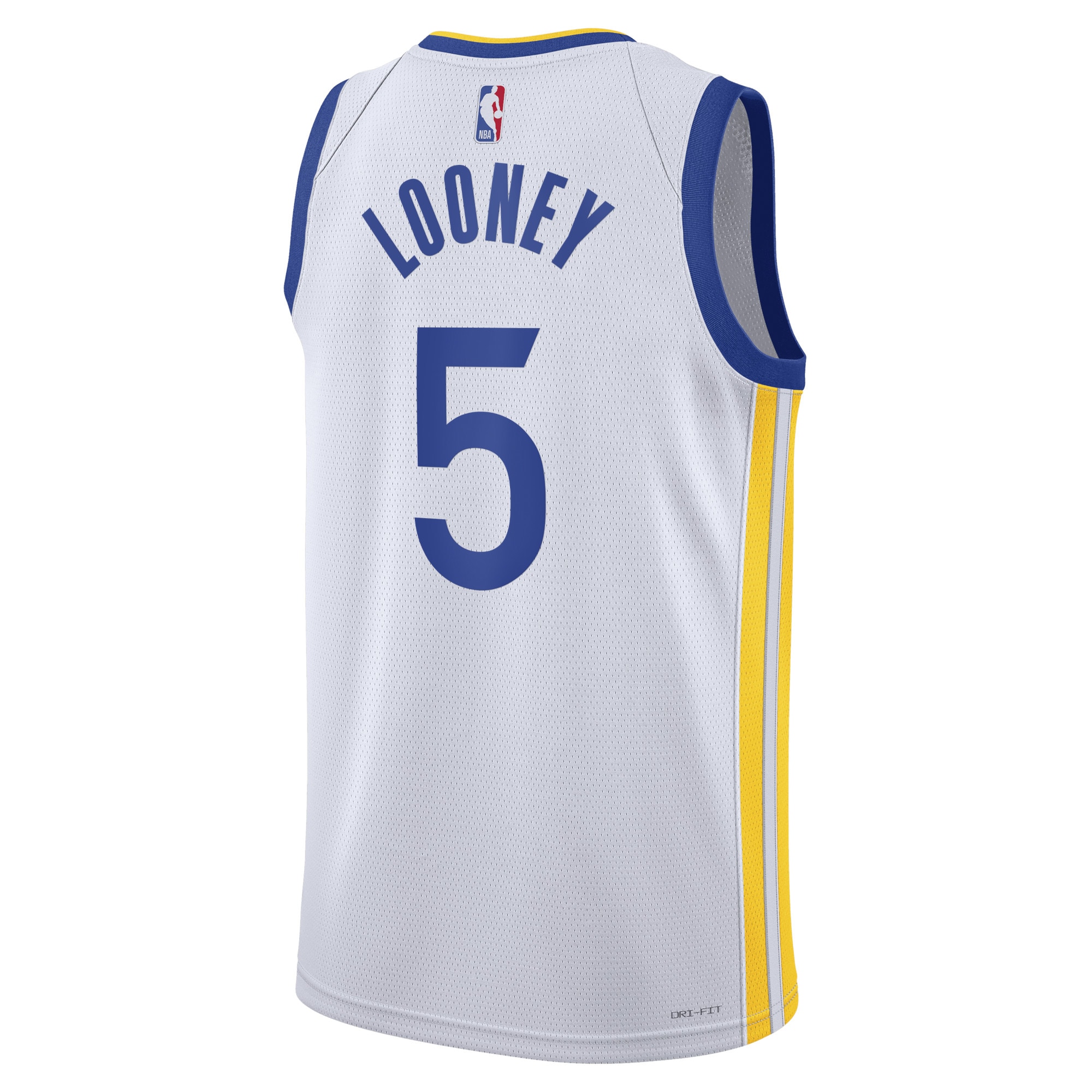 Alternative view of Golden State Warriors Association Edition Swingman Basketball Jersey - White - Kevon Looney - Unisex - JS763 