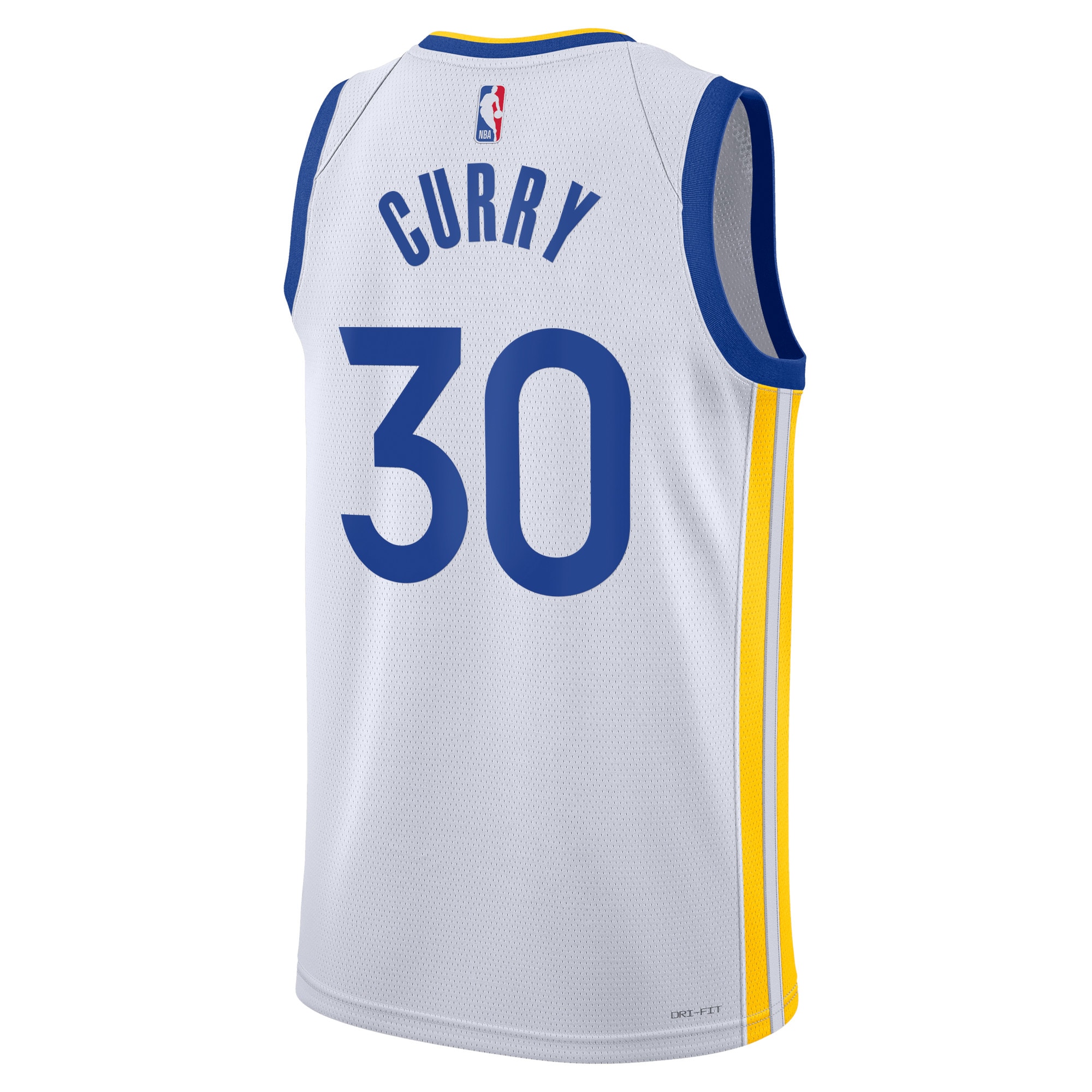 Alternative view of Golden State Warriors Association Edition Swingman Basketball Jersey - White - Stephen Curry - Unisex - JS133 