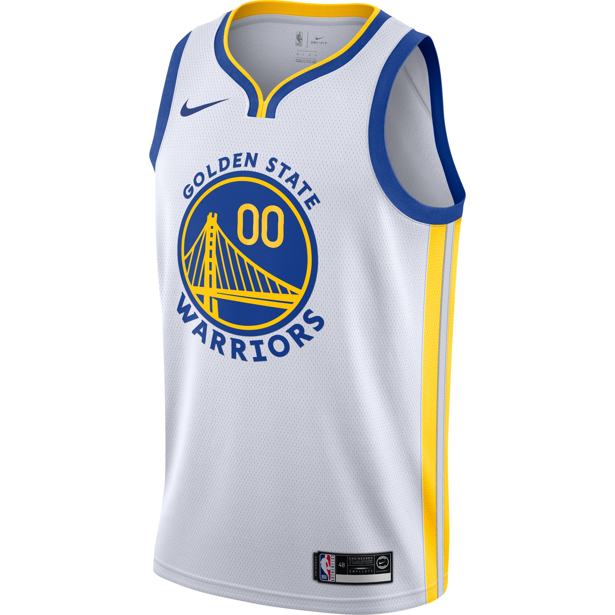 Alternative view of Golden State Warriors Association Swingman Basketball Jersey - Custom - Youth - JS719 