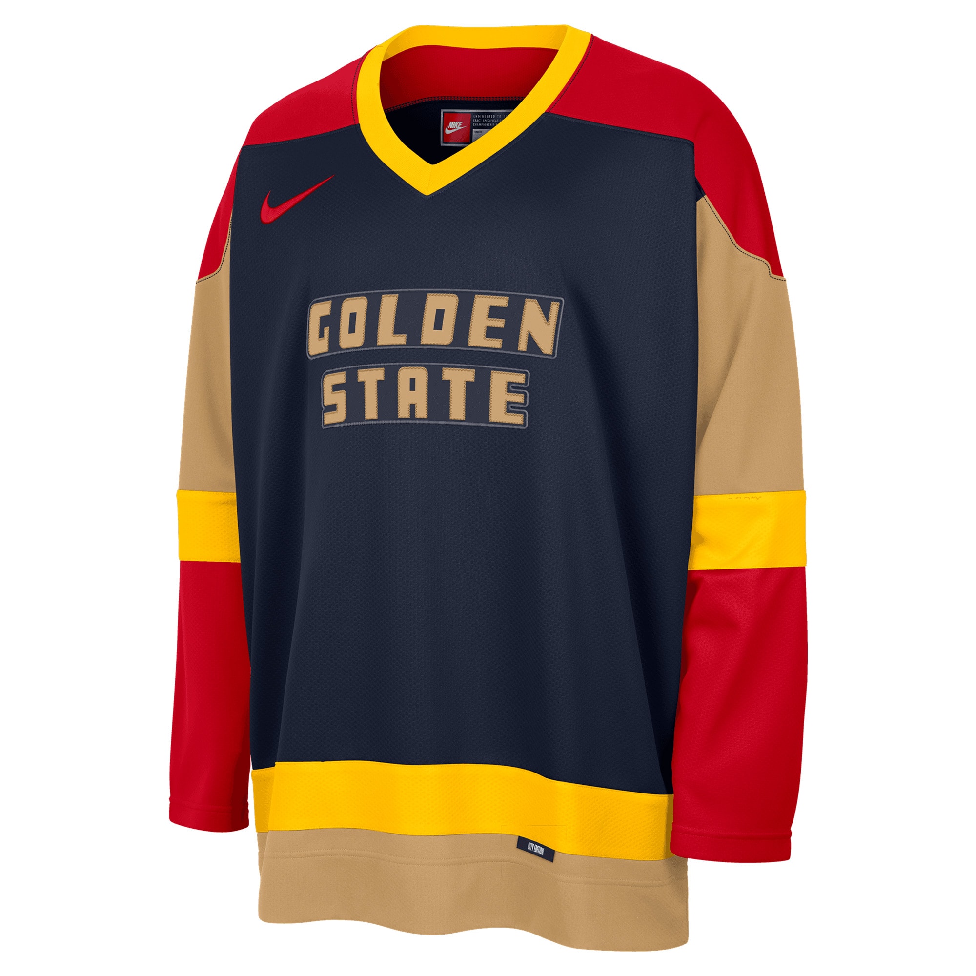 Alternative view of Golden State Warriors City Edition Hockey Basketball Jersey - Mens - JS521 