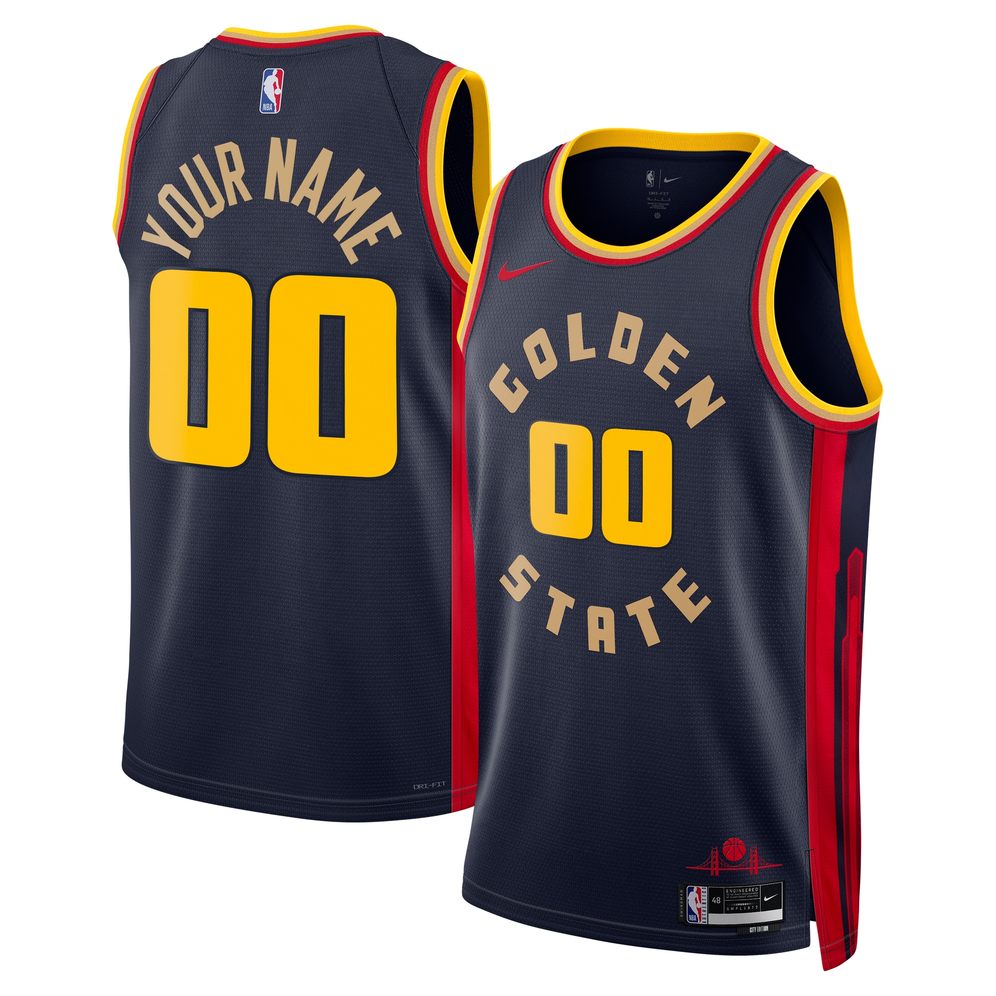 Golden State Warriors City Edition Swingman Basketball Jersey 2024 - Custom - Unisex - JS435 