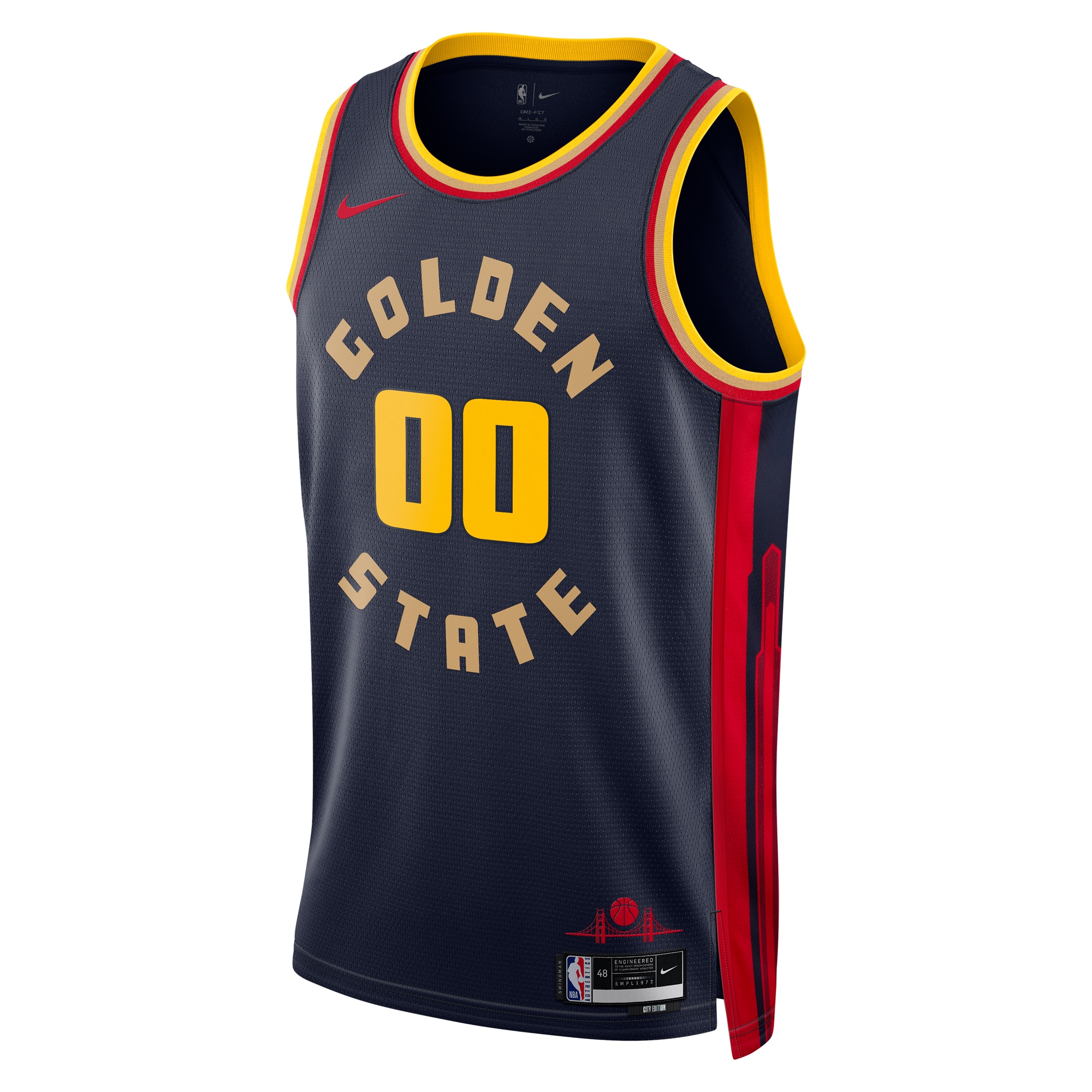 Alternative view of Golden State Warriors City Edition Swingman Basketball Jersey 2024 - Custom - Unisex - JS800 
